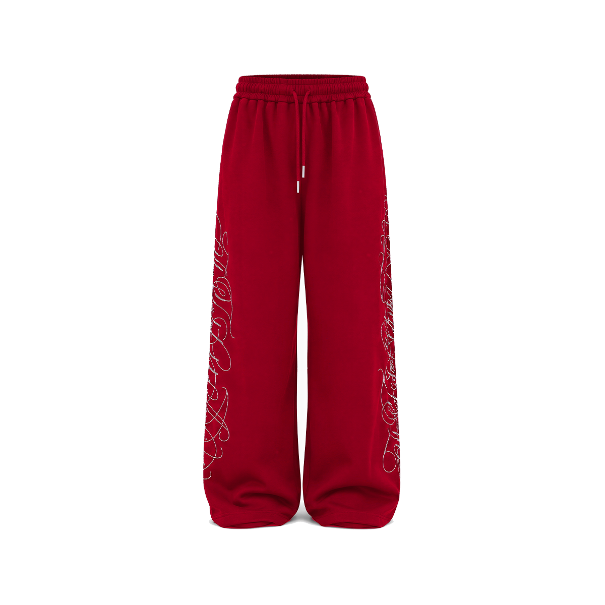 Product perspective 15 of Rhinestone Zip Hoodie & Baggy Sweatpants in Red Pants - FDR