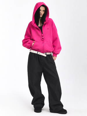 Chunky Zip High-Neck Hoodie