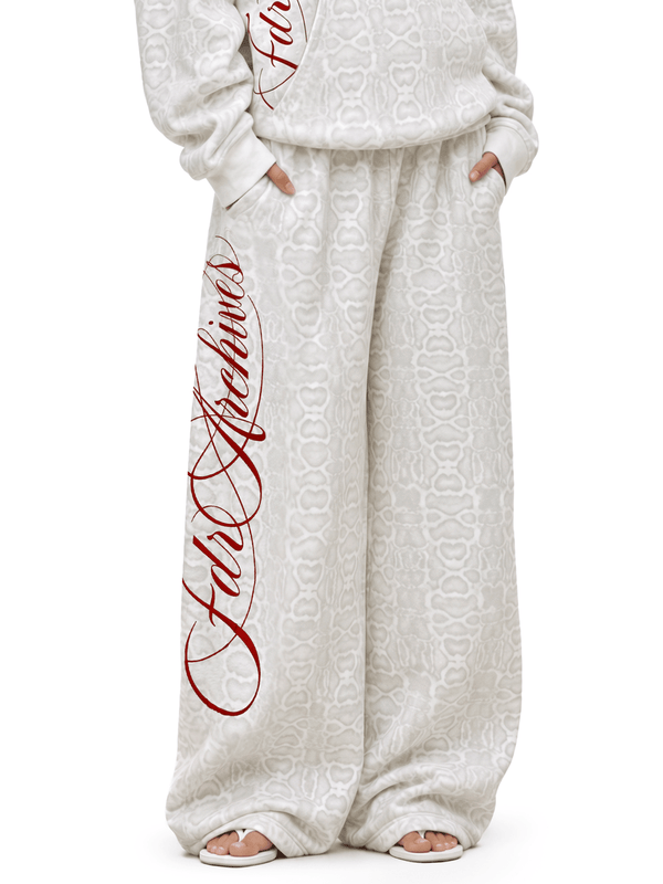 Script Snakeskin Baggy Sweatpants
