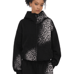 FDR Studios leopard print zip-up hoodie with  boxy fit