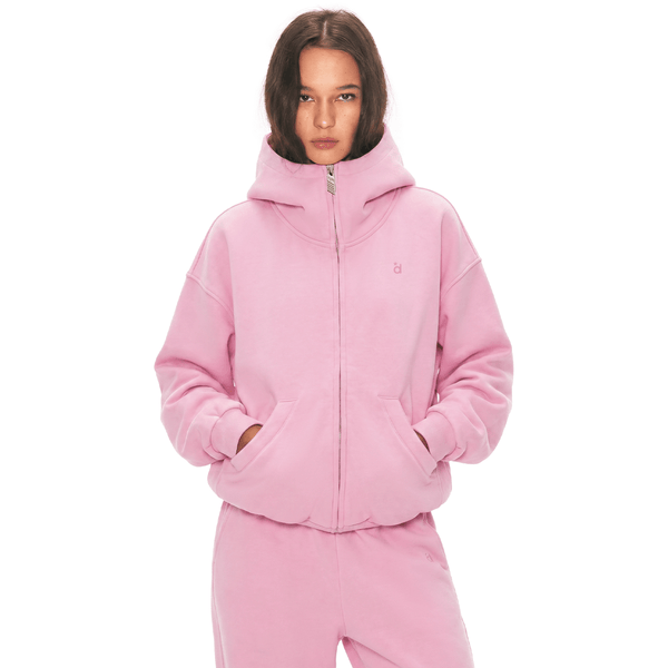 FDR Eases Social Anxiety Oversized Zip Up Hoodie - Front Zipper Detail | FDR Official
