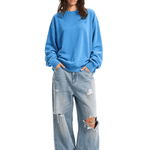 Acid Wash Relaxed Sweatshirt - Front View - Streetwear Aesthetic | FDR Studios