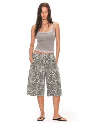Baggy Leopard Print Jorts