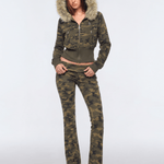 Camo Fur Crop Bomber - Back Profile & Fit Detail - Y2K Streetwear | Vintage Washed Style | FDR Studios