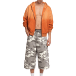 Camo Denim Jorts in Camo (Front View Product Shot) - FDR Baggy Oversized Sweatpants - Relaxed Fit Streetwear Tracksuit Pants | FDR Studios
