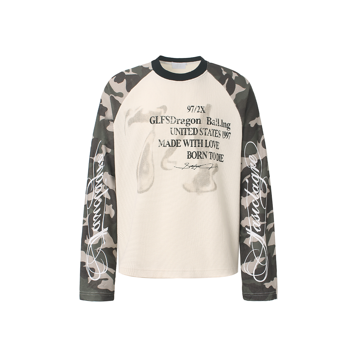 Camo Raglan Long Sleeve