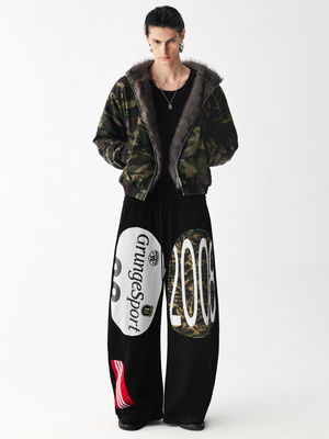 Camo Jersey Curved Sweatpants