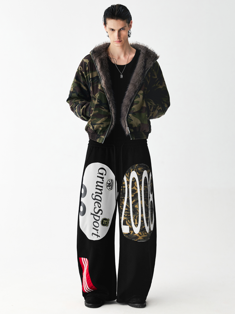 Camo Jersey Curved Sweatpants