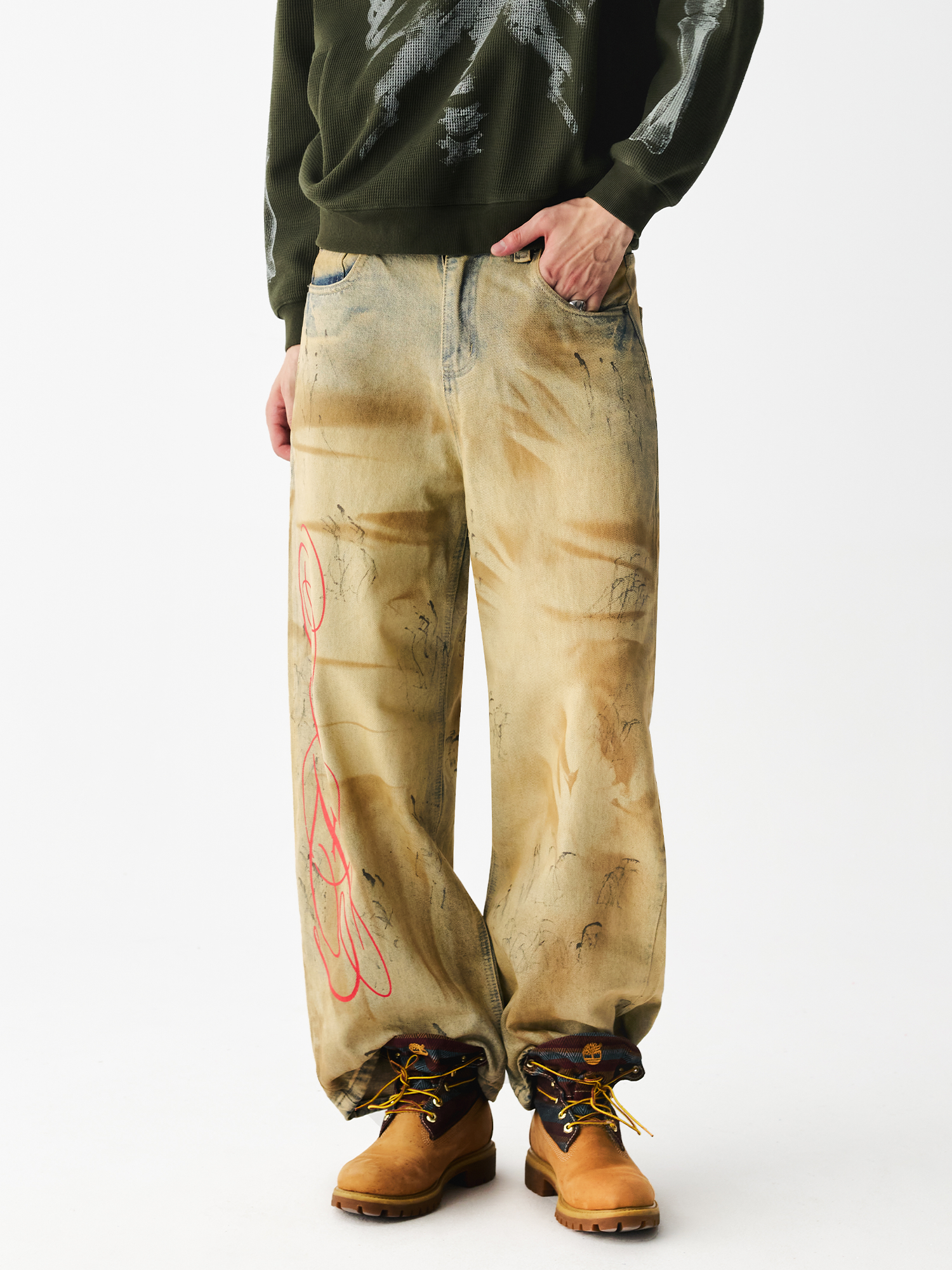 Cursive Script Denim