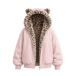 FDR Cyber Kitty Leopard Fur Jacket - Front View | FDR Clothing