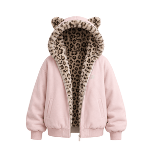 Cyber Kitty Leopard Fur Jacket