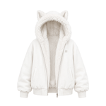 FDR Cyber Kitty Leopard Fur Jacket - Fabric Texture & Stitching Detail | FDR Studio Collection