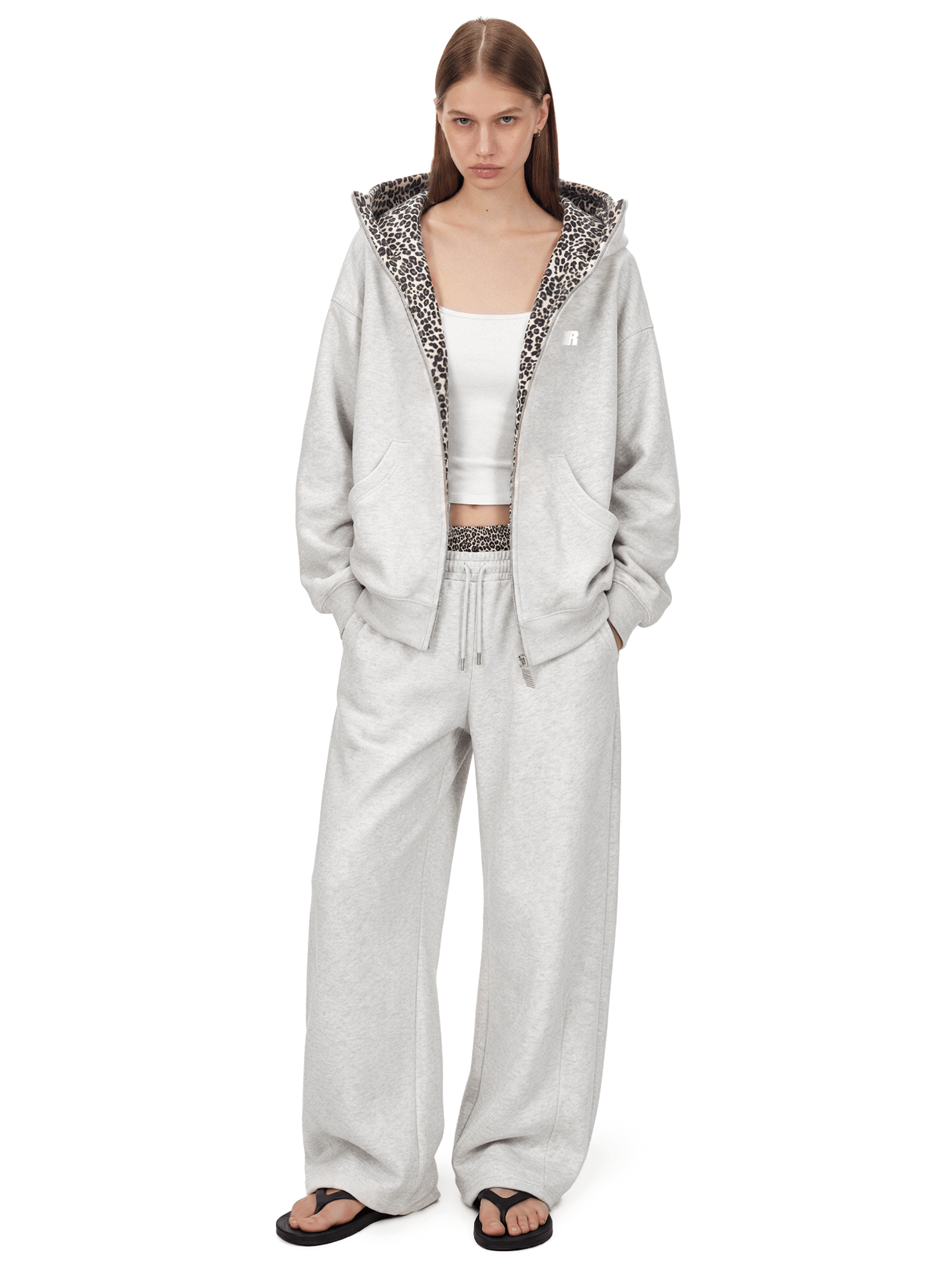 Product perspective 9 of Eases Social Anxiety Leopard Hoodie in Pink Tube - FDR