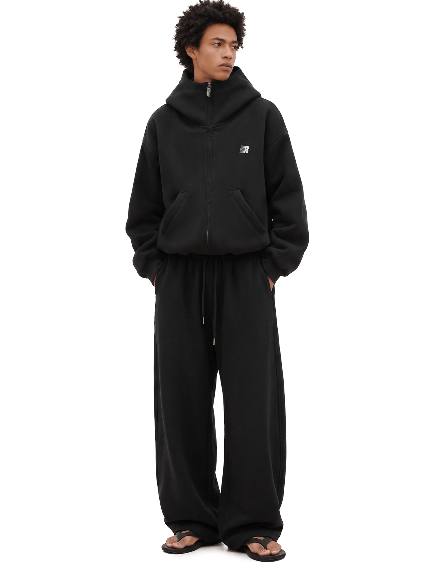 FDR Eases Social Anxiety Oversized Big Hoodie - Front View | FDR Clothing Anxious Hoodie