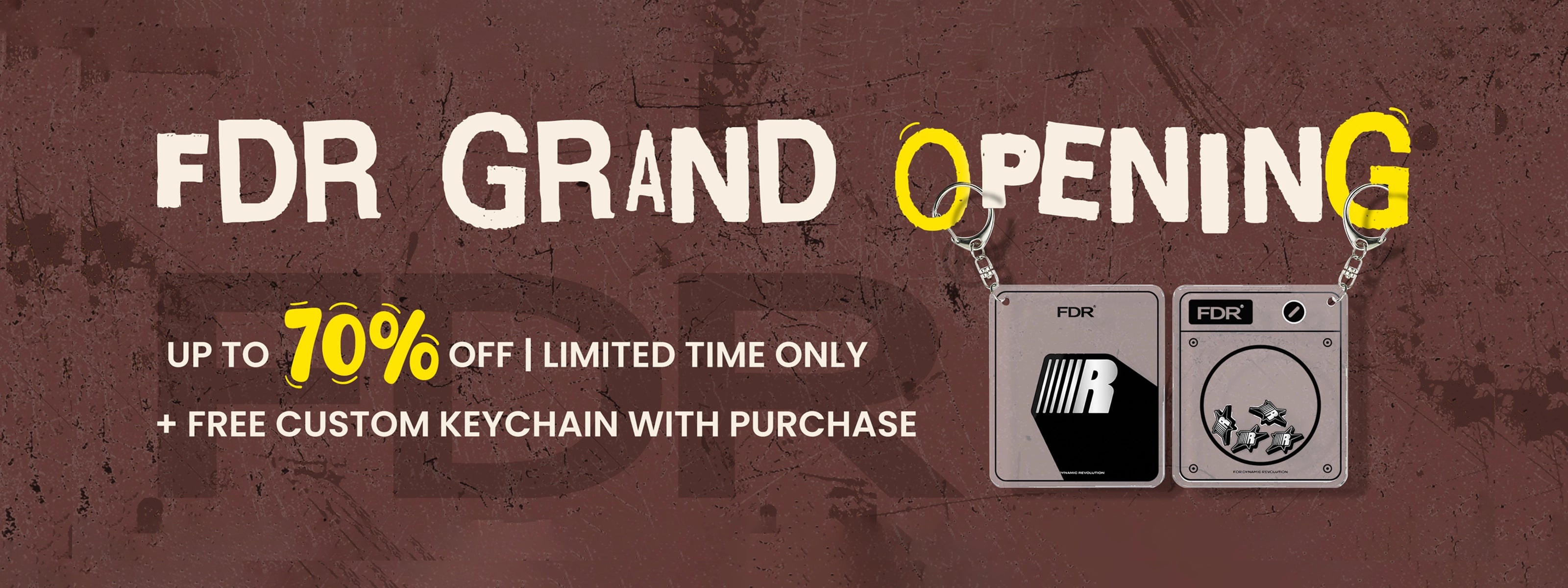 FDR Studios Fashion Style Y2K banner for high-street streetwear launch