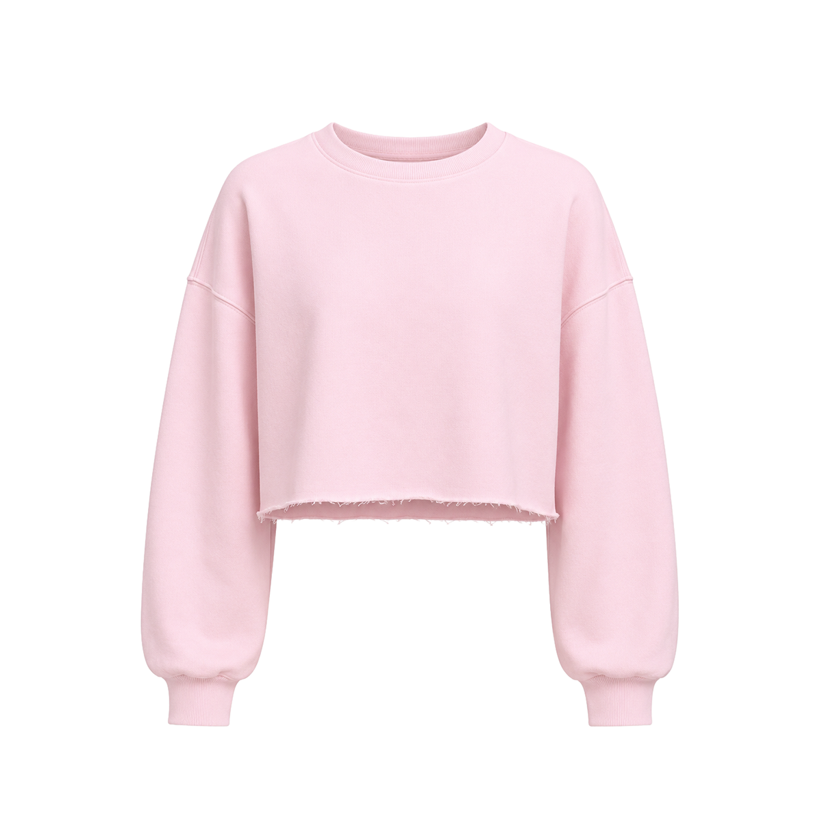 Essential Cropped Sweatshirt - Fabric Texture & Stitching Detail - Streetwear Aesthetic | FDR Studios