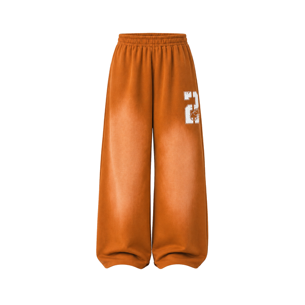 Wash Graphic Baggy Sweatpants - Fabric Texture & Stitching Detail - Vintage Washed Style | Oversized Baggy Fit | FDR Studios
