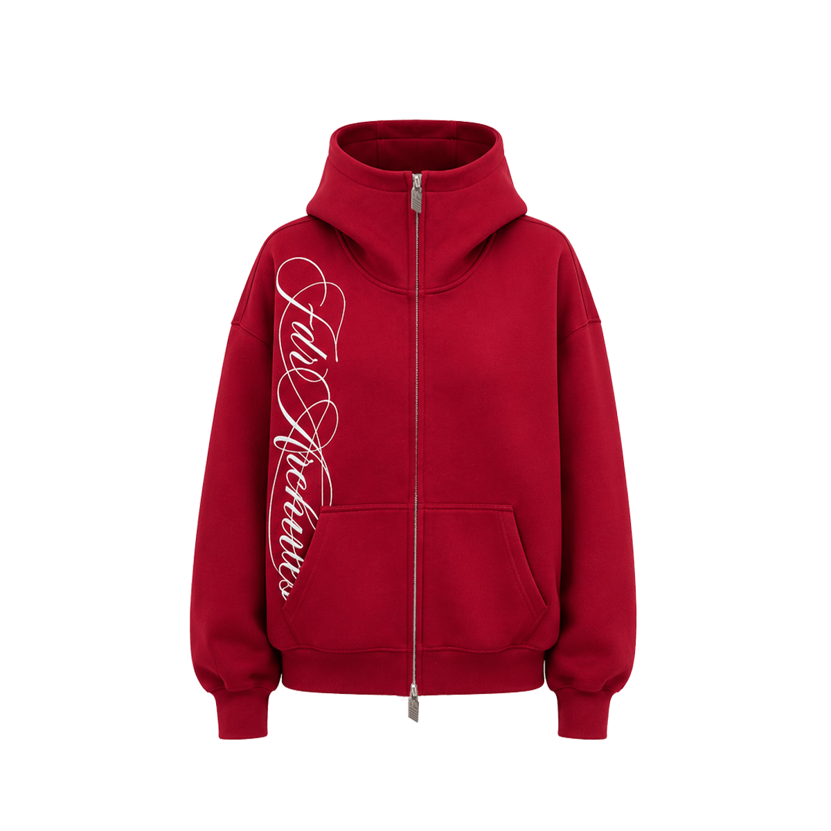 Washed Embroidered Zip Up Hoodie | Cyber Y2K High-Street| FDR