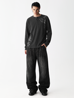 Gothic Waffle Henley Shirt
