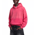 Washed Leopard Gradient Hoodie in Rose Pink (Back Profile & Fit Detail) - FDR Oversized Heavyweight Hoodie - Official Streetwear Sweatshirt | FDR Studios