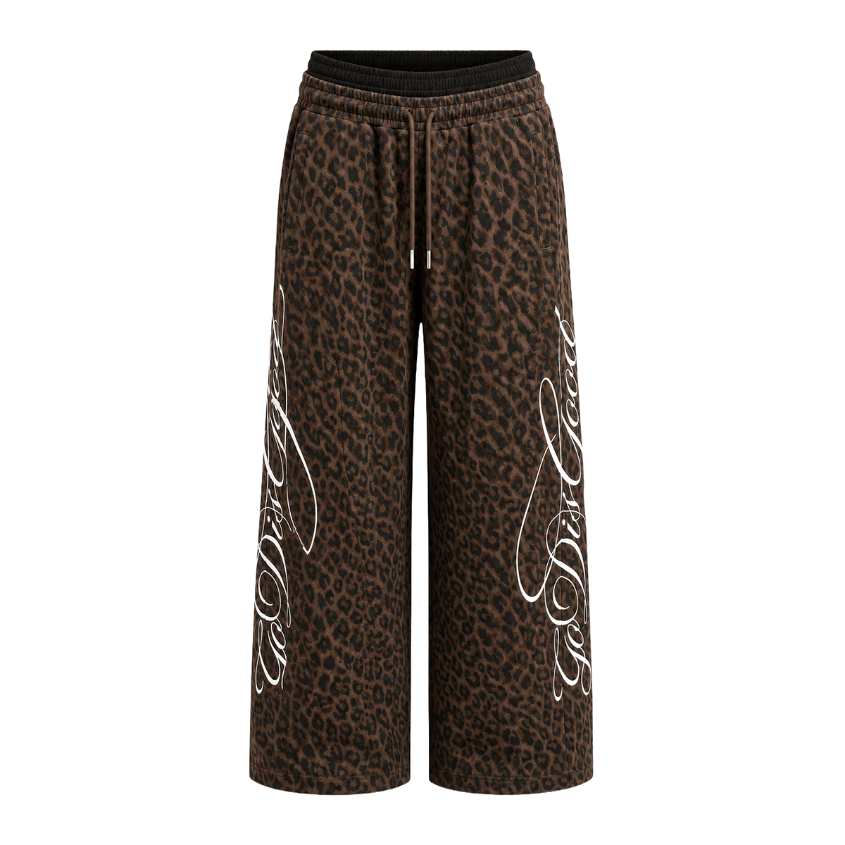 Product perspective 9 of Graffiti Leopard Baggy Sweatpants in Brown - FDR