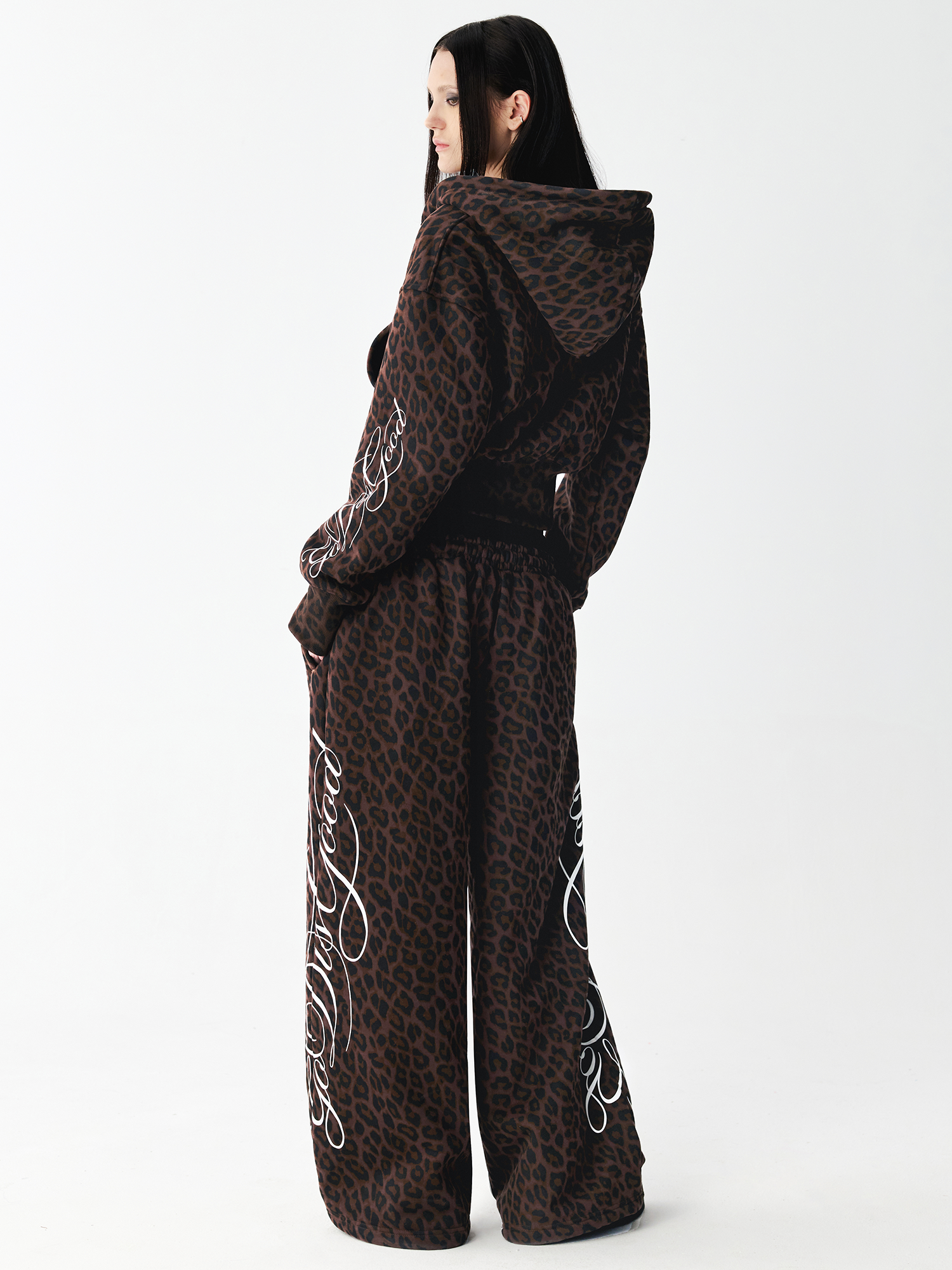 Graffiti Leopard Baggy Sweatpants