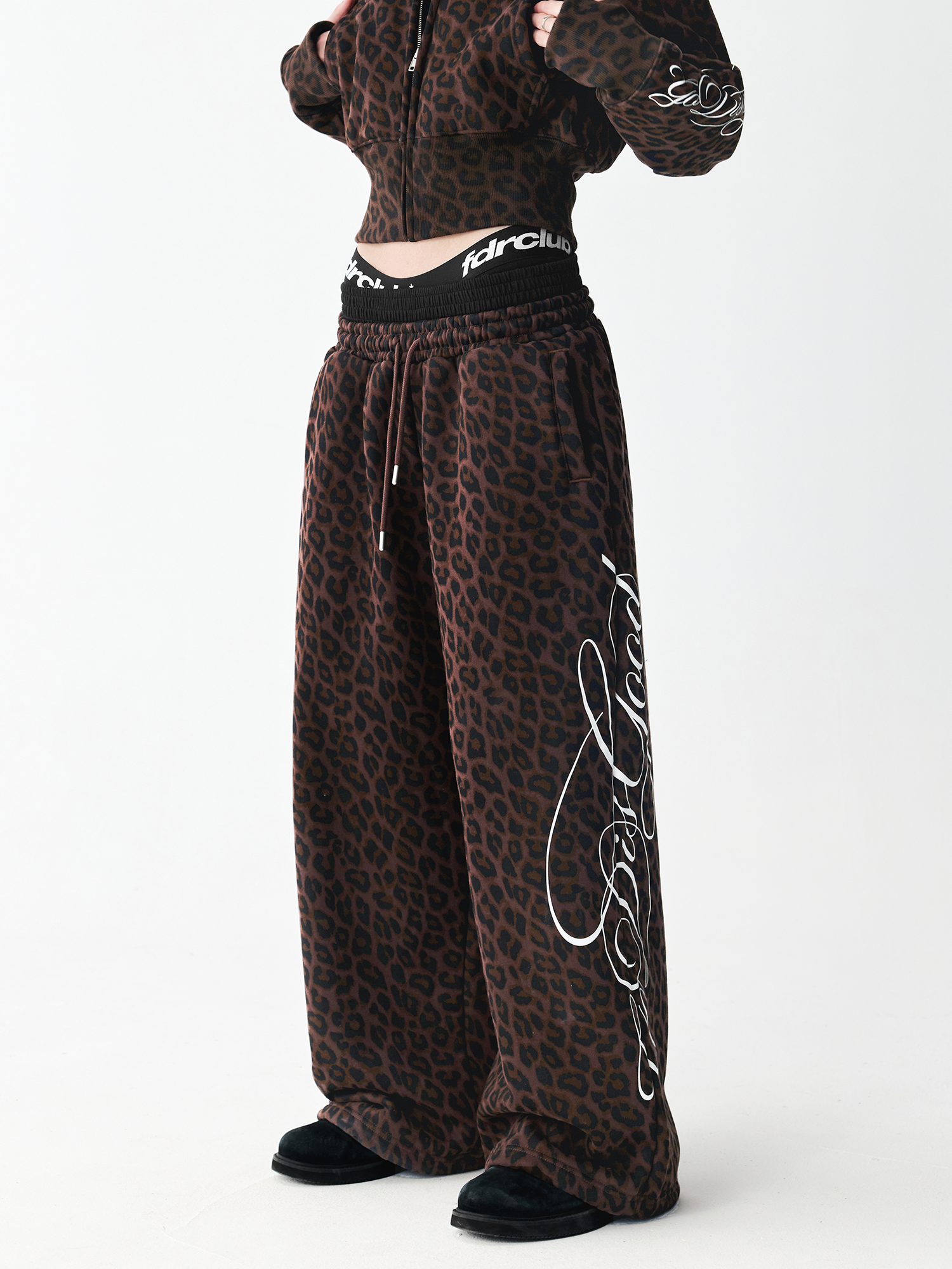 Graffiti Leopard Baggy Sweatpants