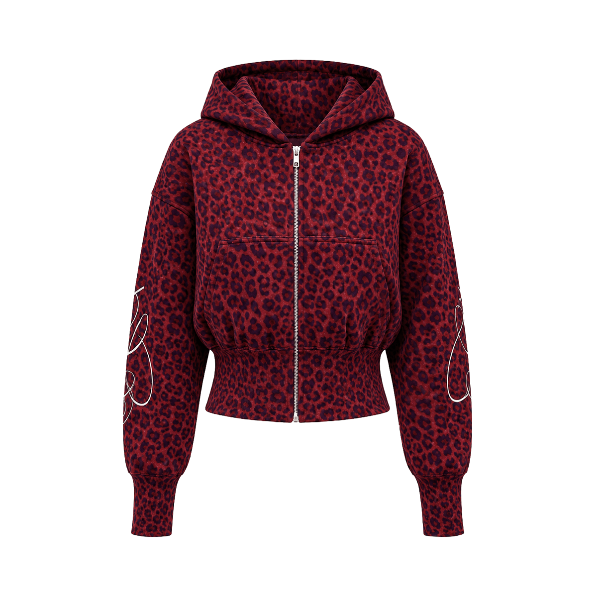 Product perspective 9 of Graffiti Leopard Zip Hoodies in Lake Blue - FDR