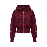 Product perspective 9 of Graffiti Leopard Zip Hoodies in Lake Blue - FDR