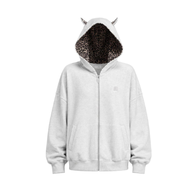 Wilder Kapuzenpullover mit Katzenohren