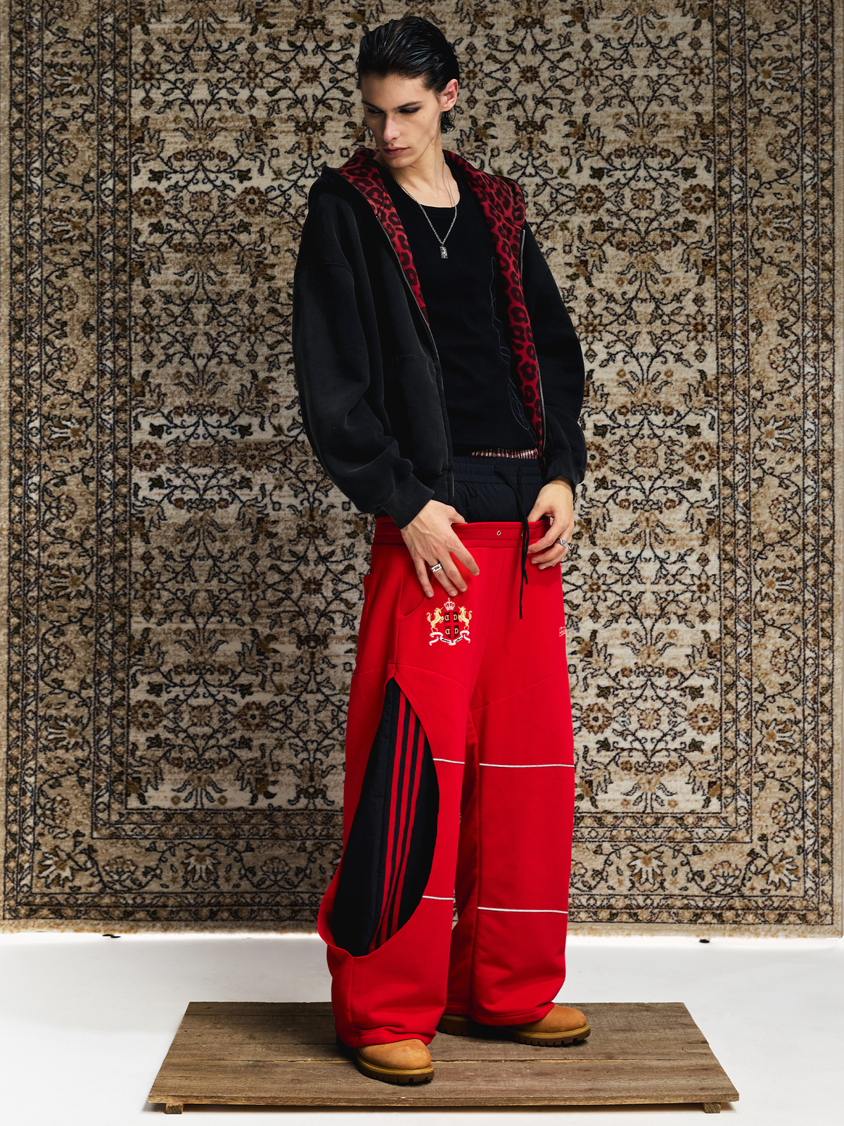 Royal Crest Layered Sweatpants