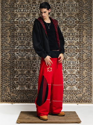 Royal Crest Layered Sweatpants