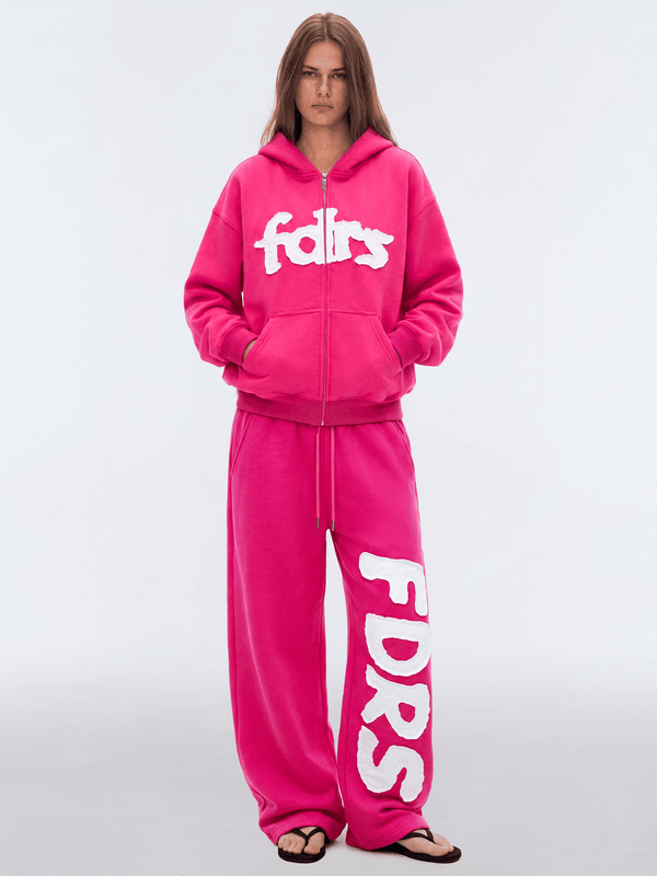 Leopard Patch Zip Hoodie - Side Angle & Silhouette Detail - Streetwear Aesthetic | FDR Studios