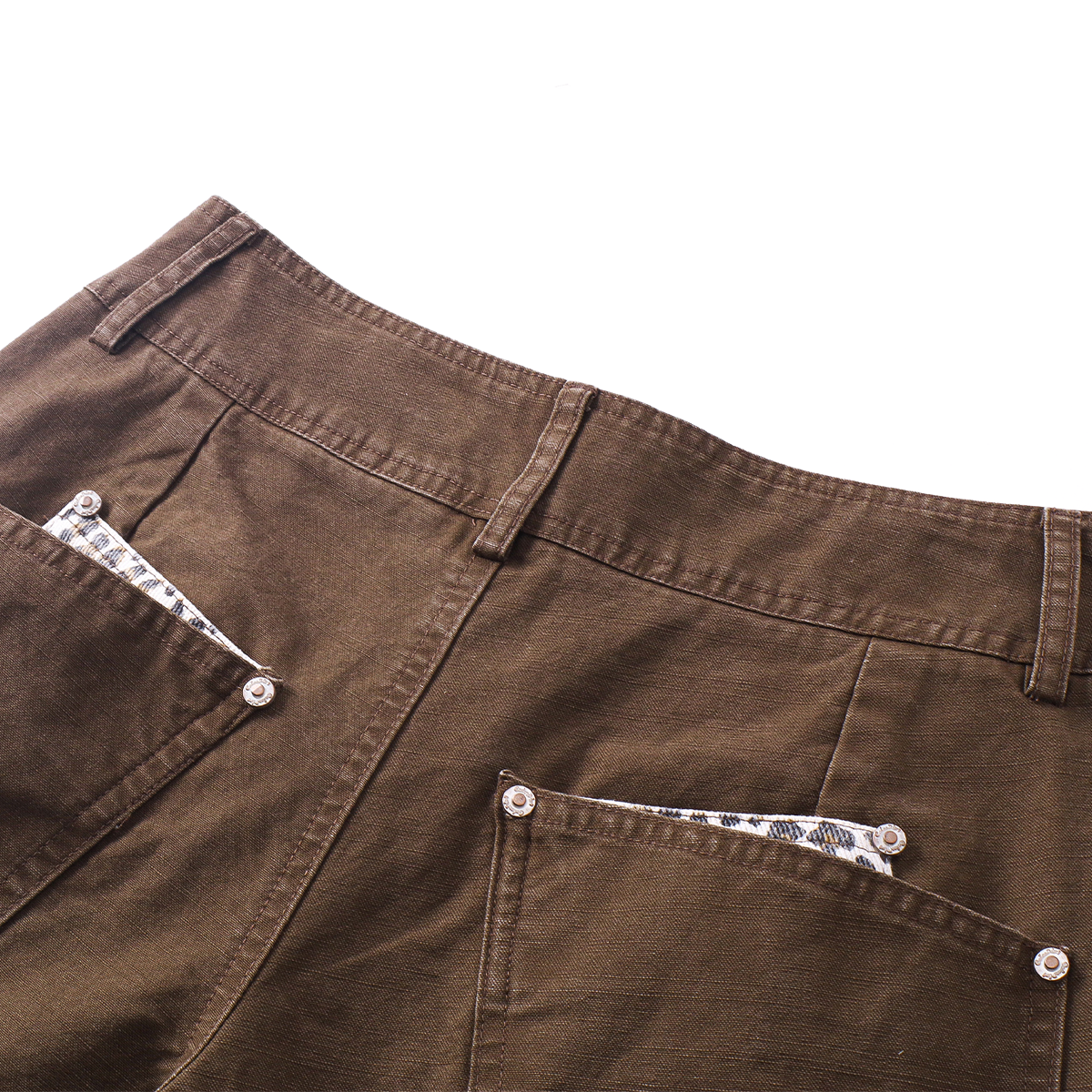 Leopard Pocket Cargo Jeans