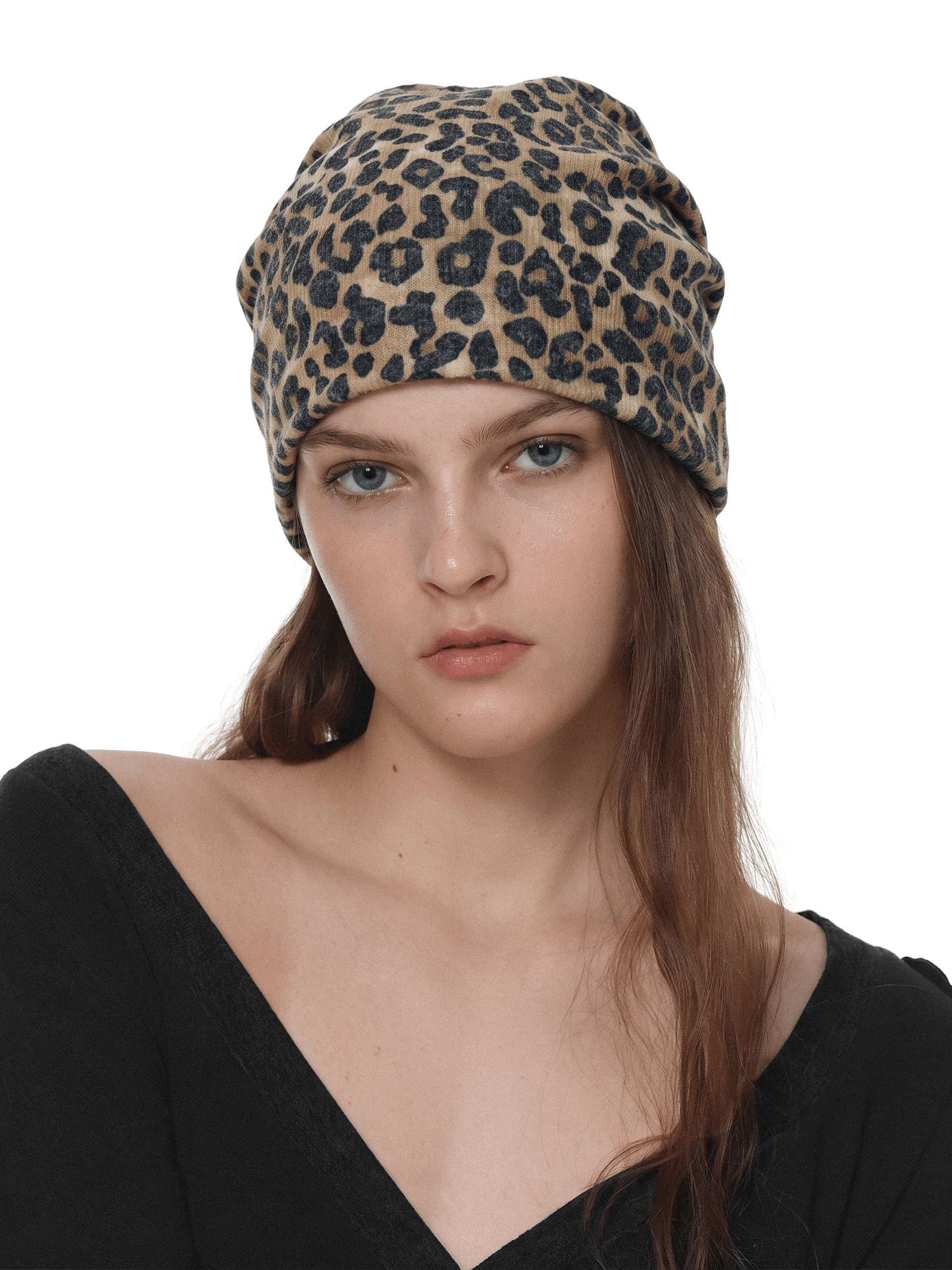 Retro Chic Leopard Slouch Beani