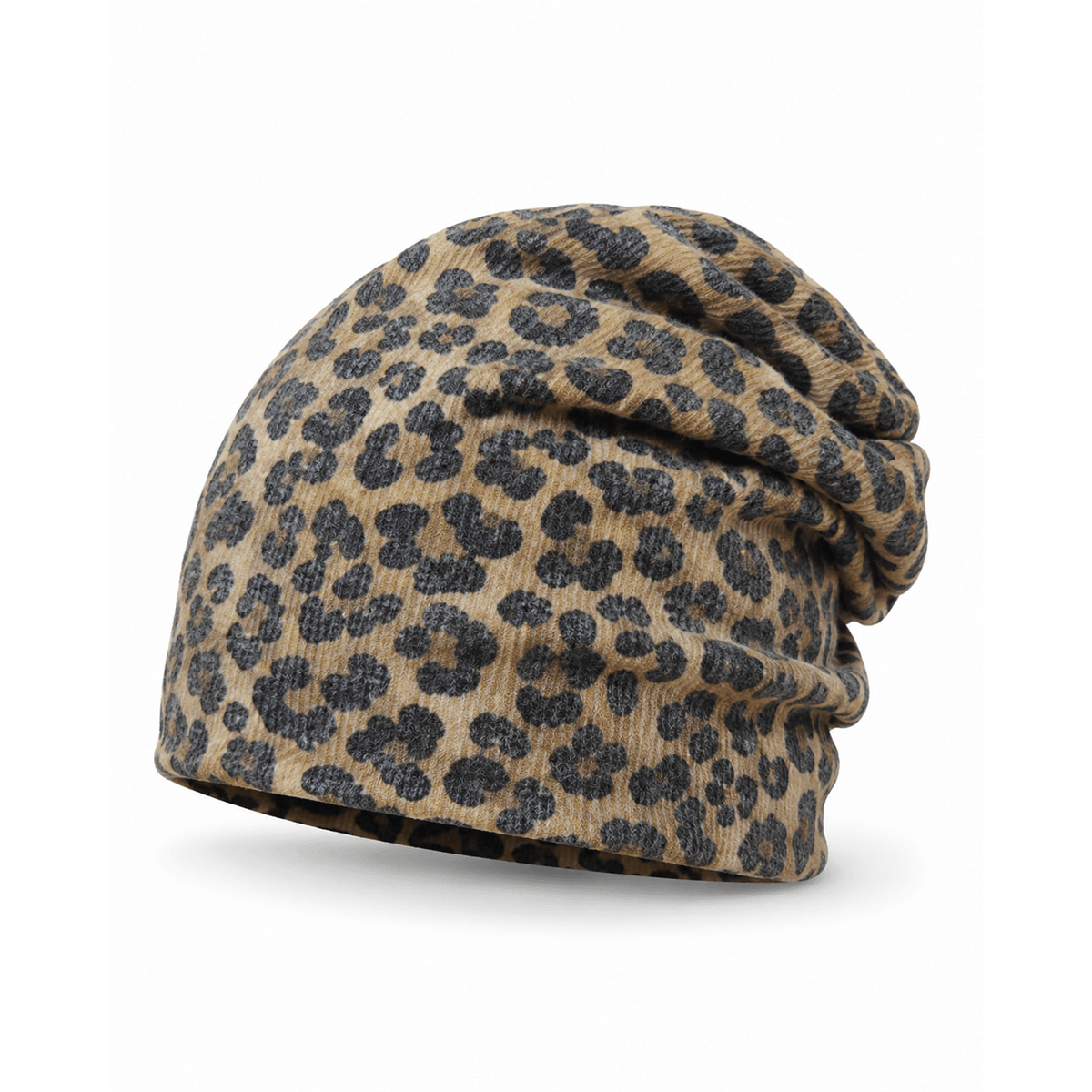 Retro Leopard Slouch Beani