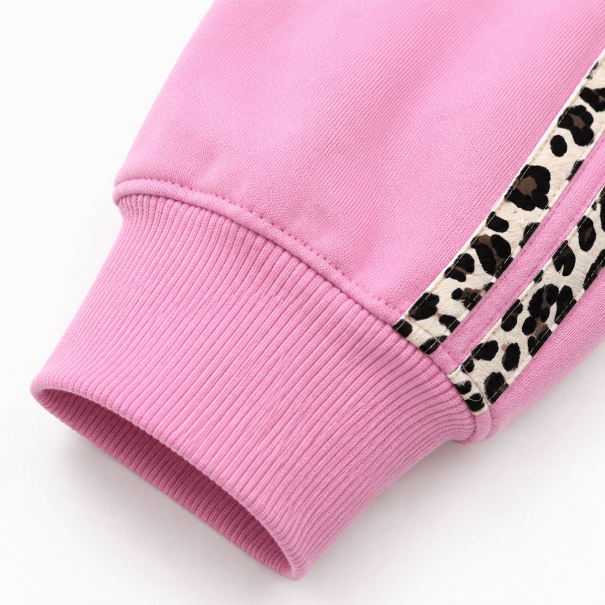 Leopard Taped Zip Hoodie