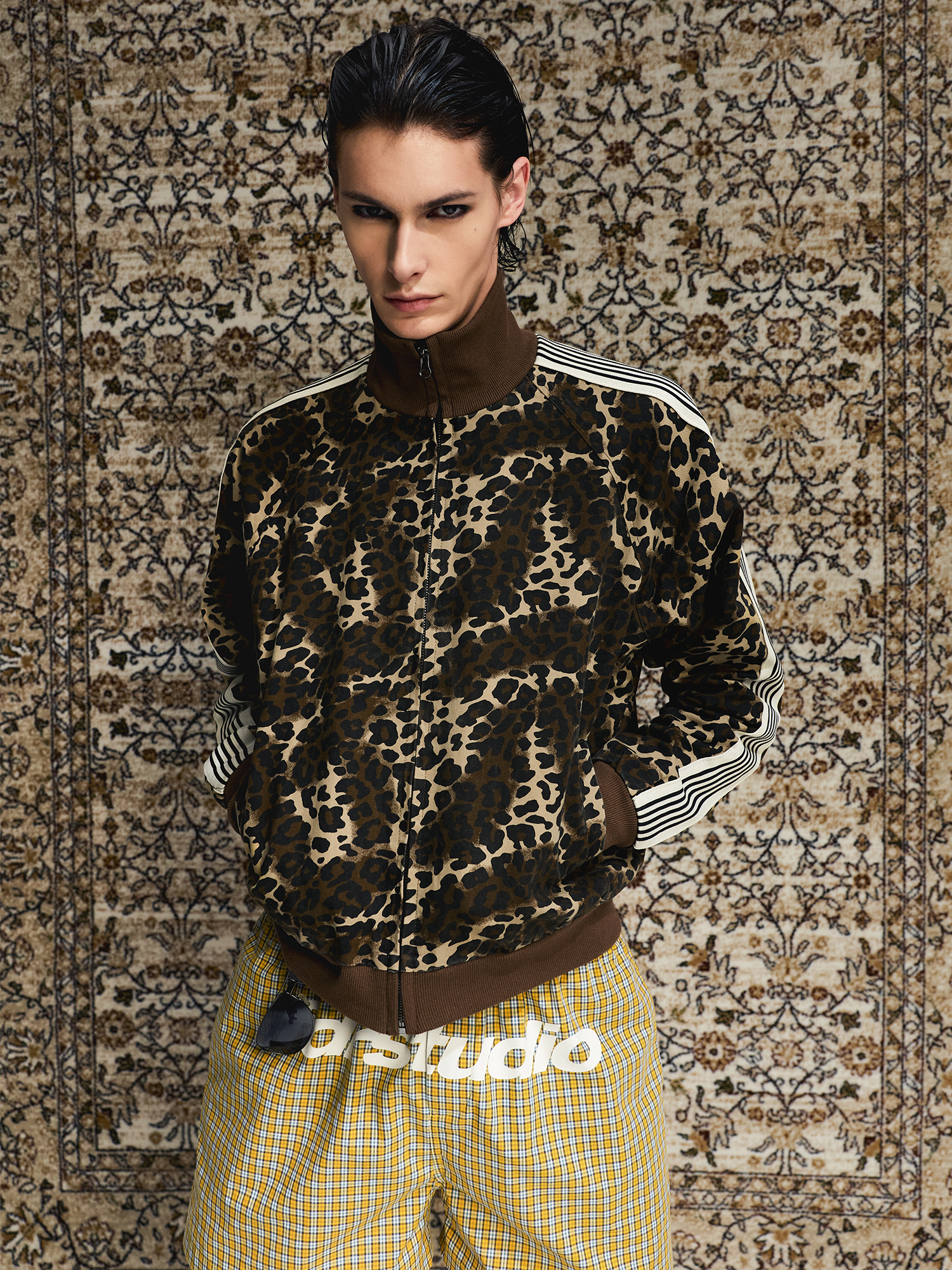 Leopard Webbing Track Jacket