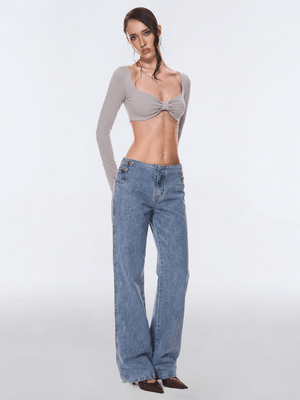 Napoleon Low-Rise Flare Jeans