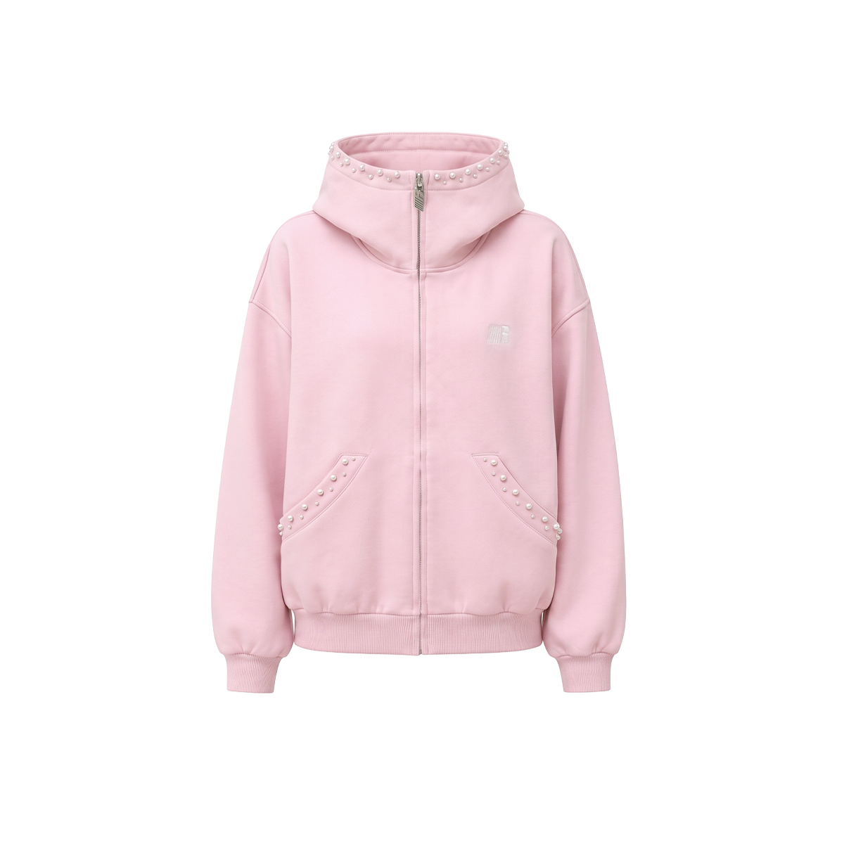 Pearl-Cloud Zip Hoodie