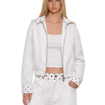 Polka Dot Zip Jacket Baggy Jeans in Top (Back Profile & Fit Detail) - FDR Heavyweight Streetwear Outerwear Jacket - Premium Archive Fashion | FDR Studios