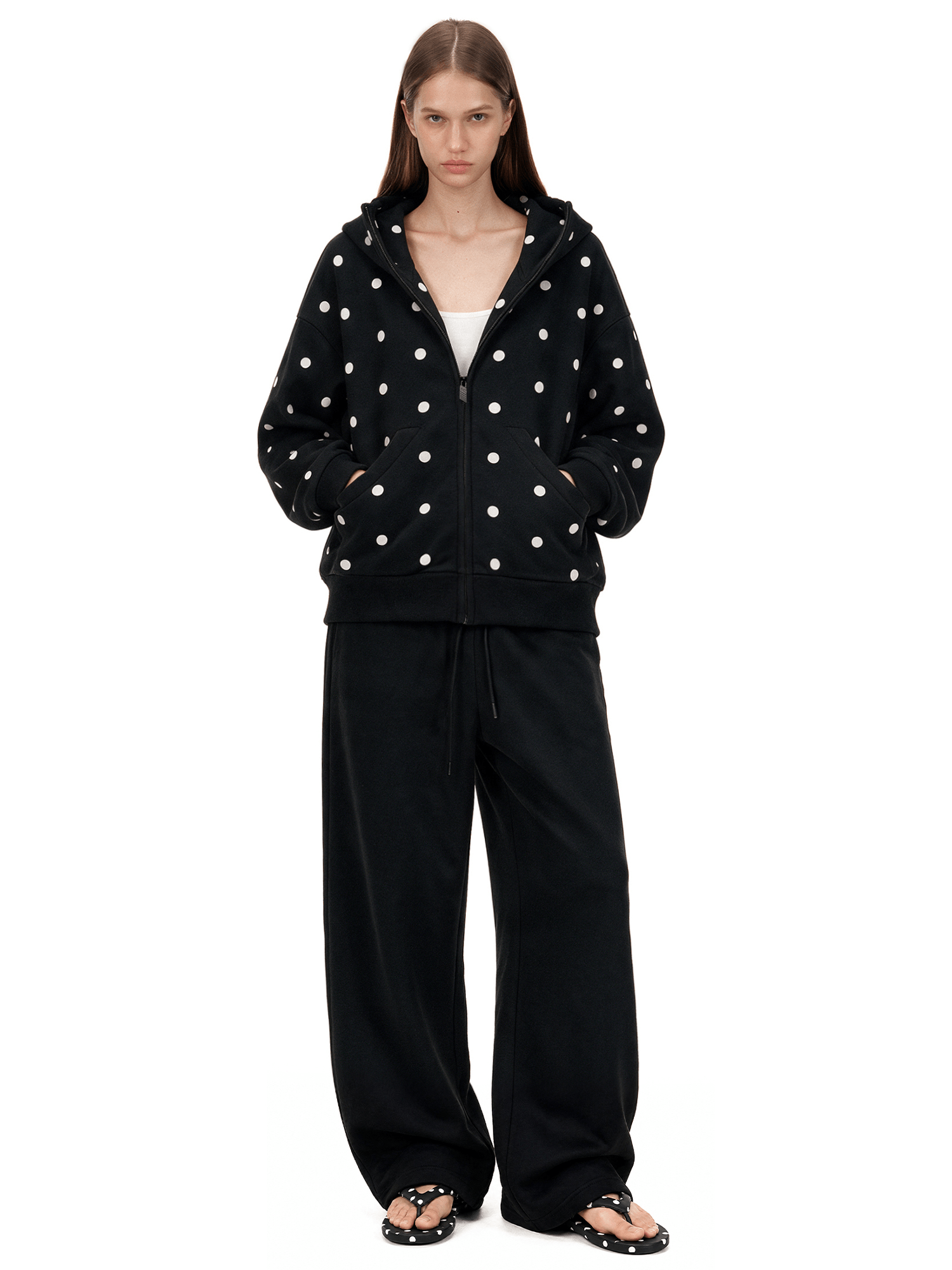 Polka Dot Chic Hoodie - Style Perspective Shot 7 - Streetwear Aesthetic | FDR Studios