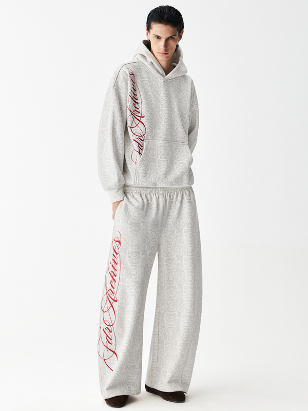 Script Snakeskin Oversized Hoodie