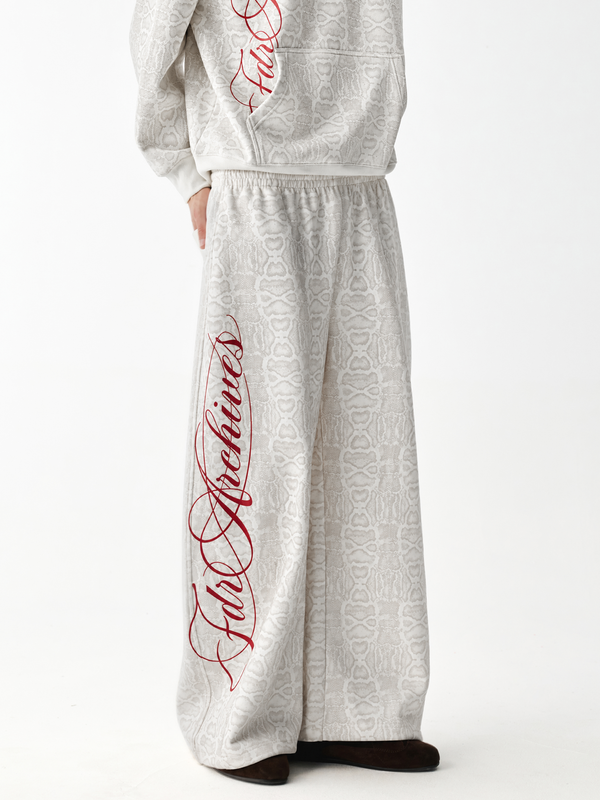 Script Snakeskin Oversized Hoodie