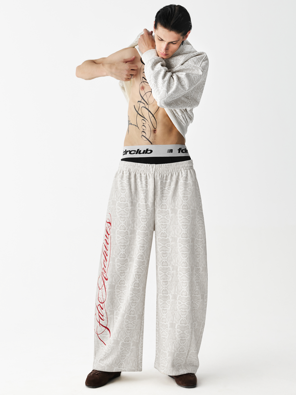 Script Snakeskin Oversized Hoodie
