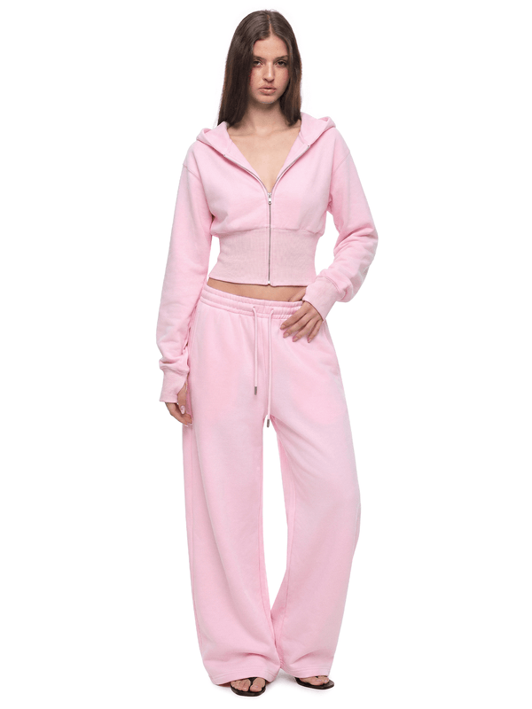 Sculpt Cropped Zip Hoodie - Style Perspective Shot 11 - Oversized Baggy Fit | FDR Studios