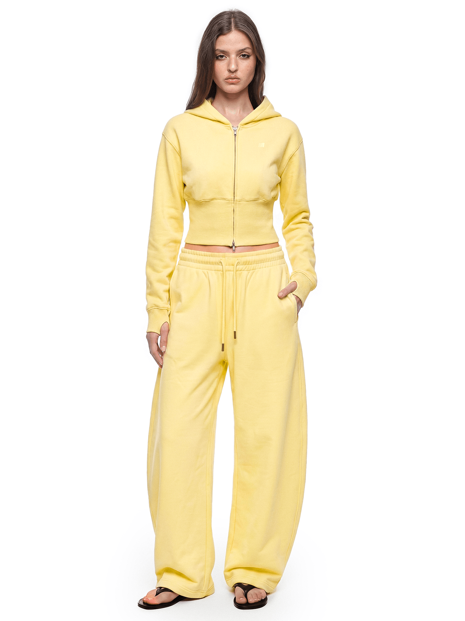 Sculpt Cropped Zip Hoodie - Fabric Texture & Stitching Detail - Oversized Baggy Fit | FDR Studios
