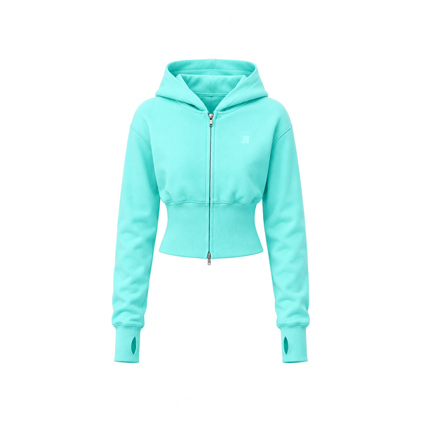 Sculpt Cropped Zip Hoodie