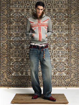 Union Jack Fur Hoodie