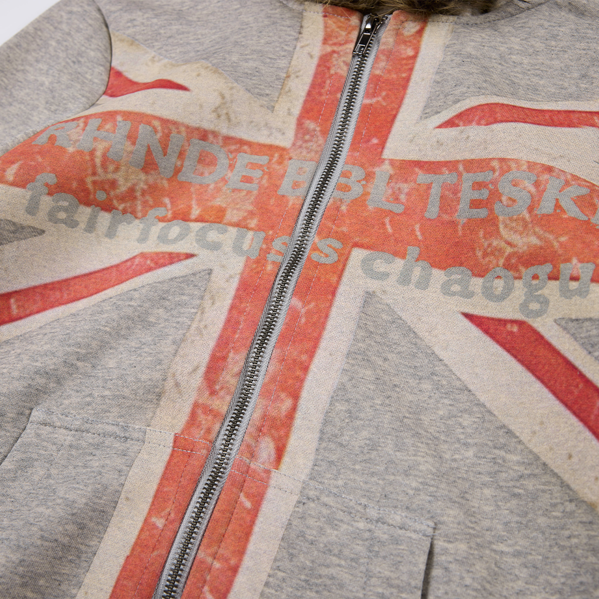 Union Jack Fur Hoodie